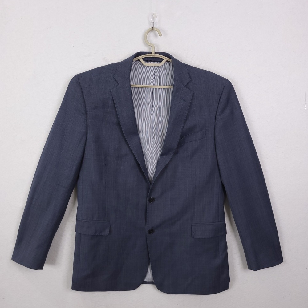 Brooks Brothers Explorer Blazer Mens 44L Blue Regent Fit Wool Plaid Sport Coat